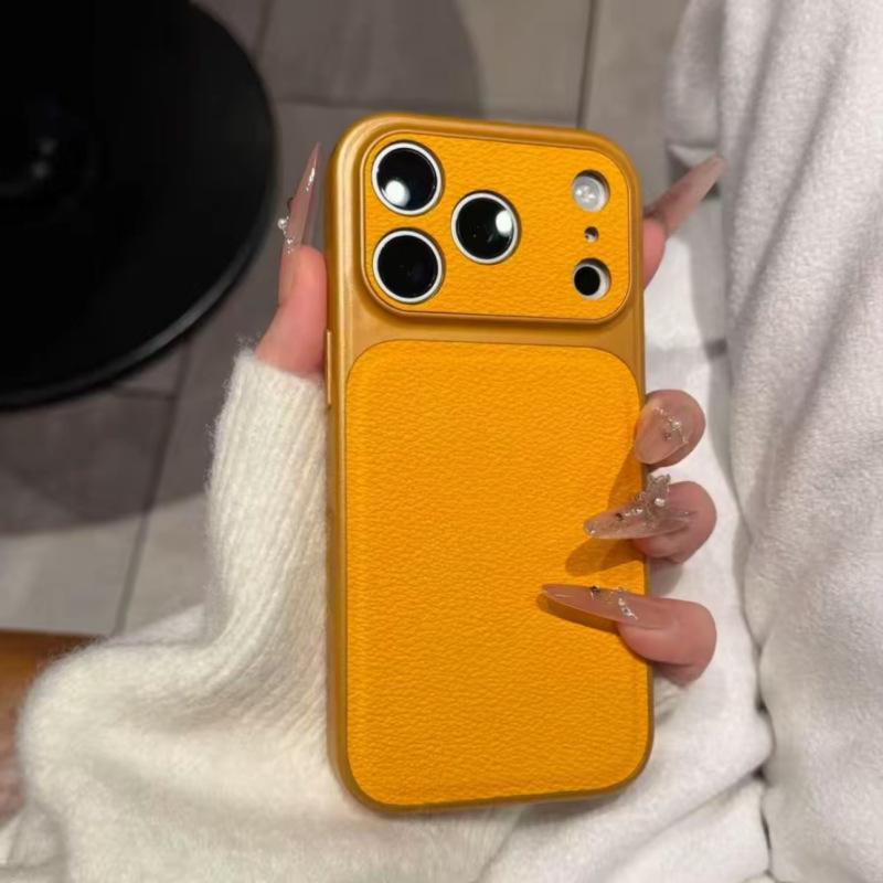 Autumn/Winter Lychee Texture Phone Case for iPhone 17 Pro Max, 16, and 15