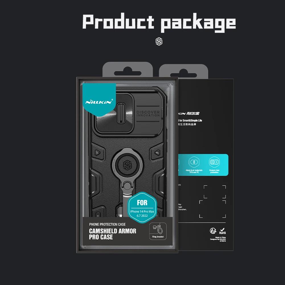 Чехол NILLKIN CamShield Armor Pro для iPhone 14 Pro Max с защитой камеры и подставкой, ударопрочный, для iPhone 14Pro Max