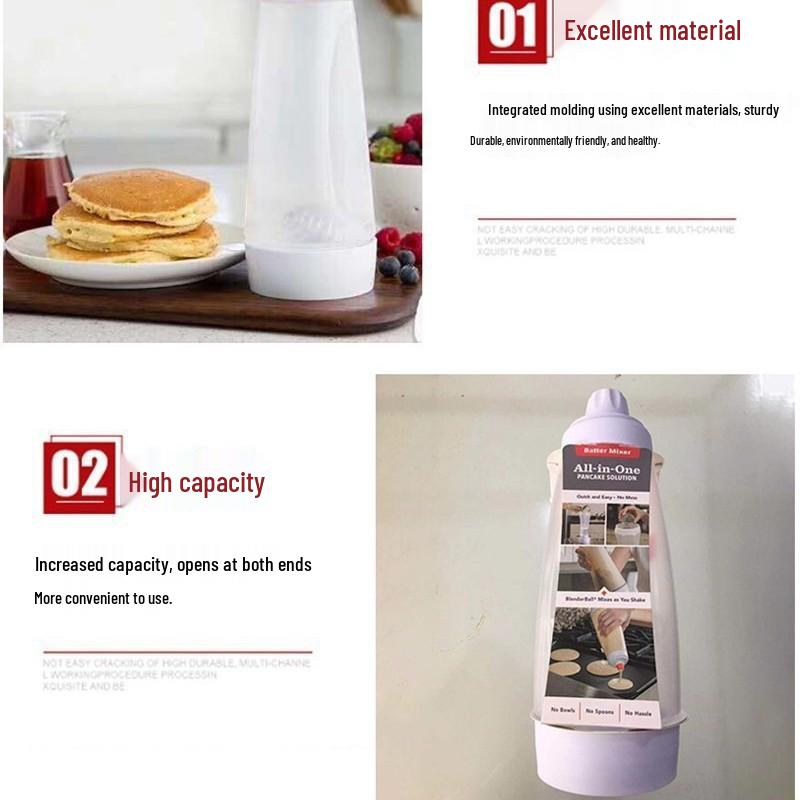 Hand-Crank Batter Mixer with Scale - Perfect for Pancakes & More