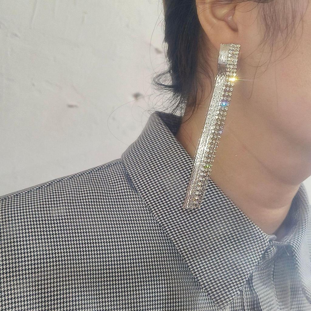 Trendy Long Tassel Earrings for Women: Light Luxury, Fashionable, All-Match, Unique European and American Design