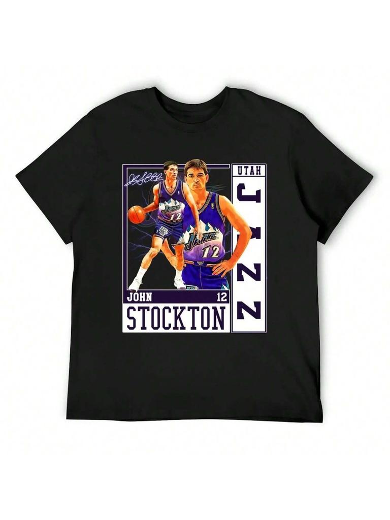 John Stockton Legend Basketball Signature Vintage Retro 80s 90s Bootleg Rap Style T-Shirt Vintage Street Wear unisex Clothes