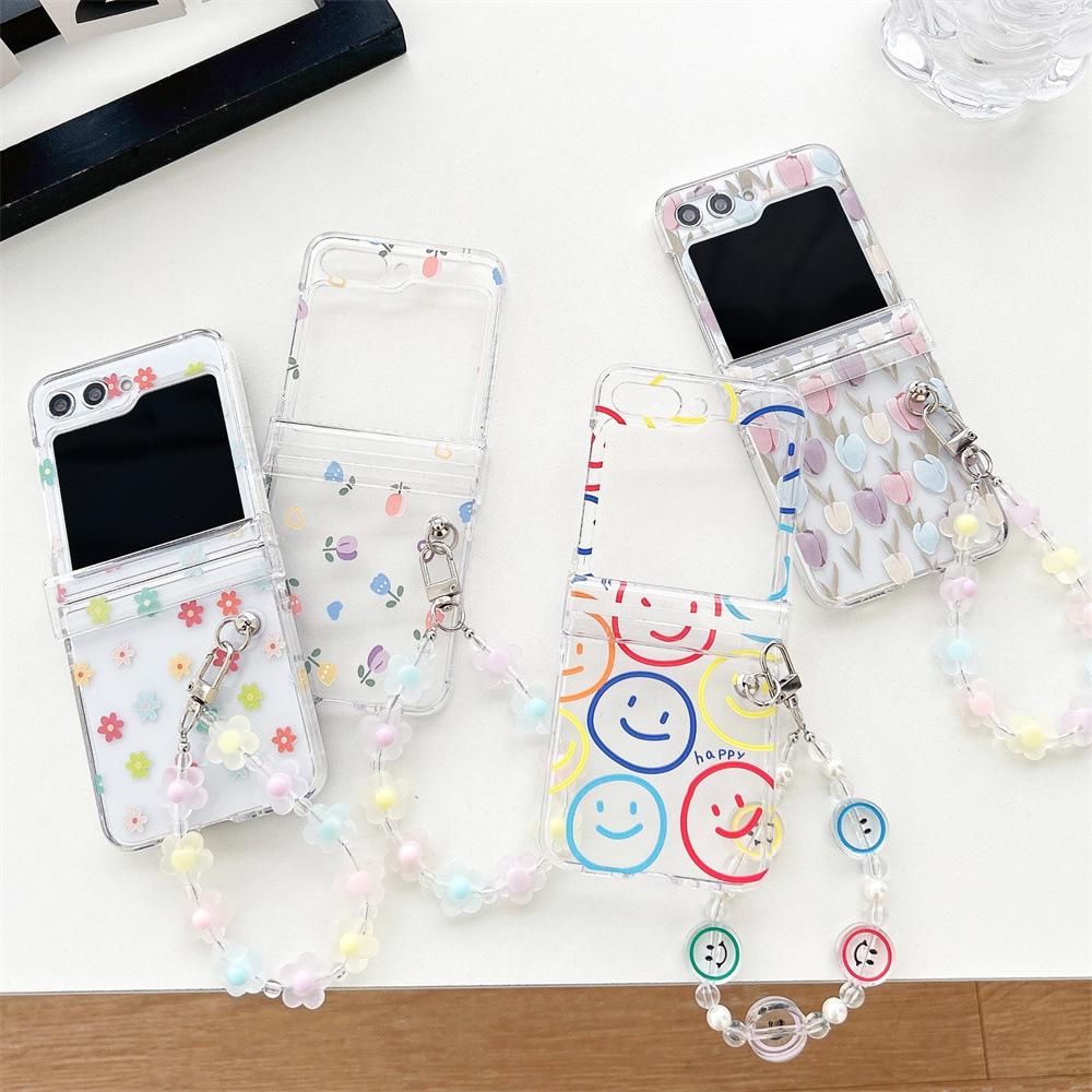 Браслет-цветок тюльпана Smiley для складного чехла для телефона Samsung Z Flip3/4/5/6