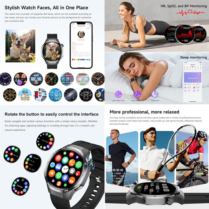 2025 Новые часы GT5 Max Смарт-часы HD AMOLED Экран NFC GPS Трекер Звонок по Bluetooth Здоровье Водонепроницаемые Смарт-часы Мужские Женские Для Huawei