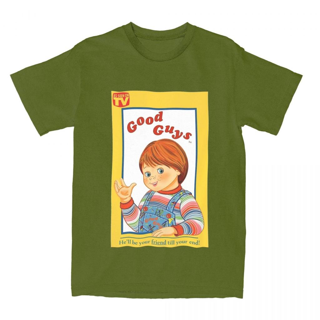 Good Guys Chucky Unisex Womens T Shirt Horror Movie Apparel Vintage Tees TShirts Cotton Classic Clothes