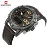 Часы NAVIFORCE 9095 Бренд Роскошные Мужские Наручные Часы Мужские Бизнес Дата Время Кожаный Ремешок Япония Кварцевые Часы