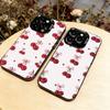 Милый чехол с вишней для iPhone 17,16,15,14,13,12,11 Plus,Pro Max,XS,Разноцветный Серебристый Черный Чехол