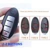 Для Nissan Rogue Teana Sentra Versa Altima Maxima Sunny 2012 2011 2010 2009 2008 2007 2-4 Кнопки Чехол Корпус Брелока Автомобильного Ключа