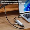 Порт-хаб USB C Портативный USB C Сплиттер Портативный 6-в-1 Адаптер для передачи данных Для деловых встреч Домашнего офиса Контента