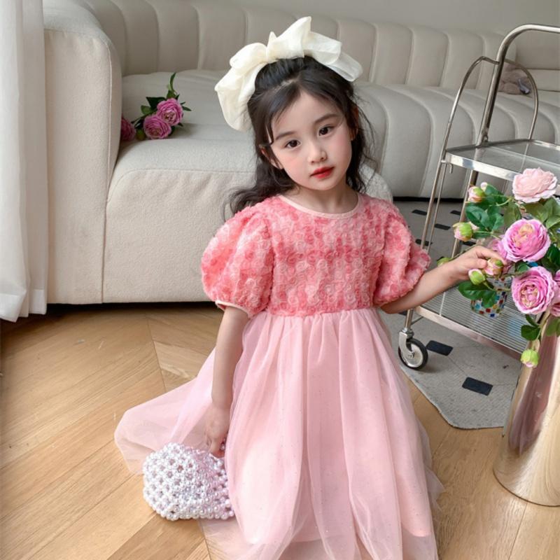 Детское длинное платье для девочек, милое летнее платье принцессы
