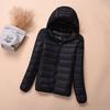 Новая легкая пуховая куртка женская короткая белый утиный пух модная осенне-зимняя легкая куртка