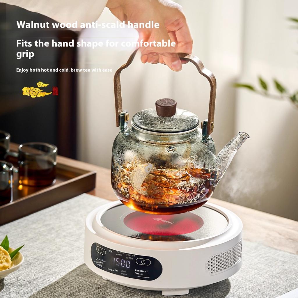 Чайник Gianxi Толстое стекло Открытый огонь Паровой чайник Чайник для разделения чая Жаростойкий чайник