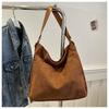 Street Fashion Large Capacity Nylon Tote Crossbody Bag For Women In Brown
