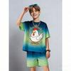 Kids Set Fashion Cartoon Chicken Printed Kids T-shirt and Shorts 2 Piece Set Summer Casual Outdoor Boys and Girls Outfit Kids Clothing