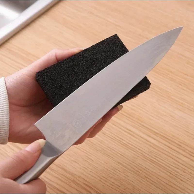 3/5PCS Black Sponge Emery Cleaning Sponge Cleaning Brush Descaling Agent Wiping Cloth Scrubbing Pot Kitchen Tools Nano Sponge