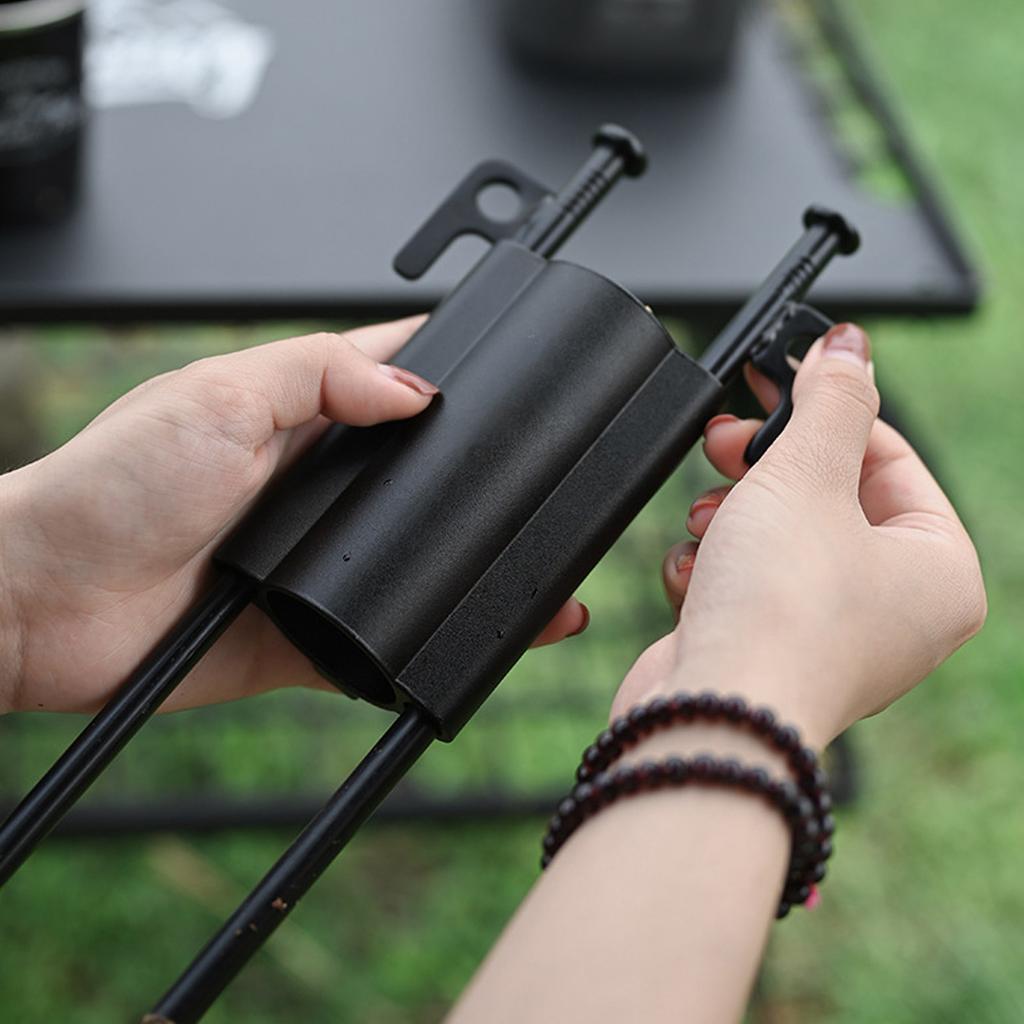 Camping Canopy Pole Holder Aluminum Alloy Copper with Adjustable Nut Tent Pole Bracket for Outdoor