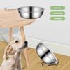 Pet Bowl Stainless Steel Open Design Easy To Clean Rust-Resistant Smooth Surface Pet Dish Pet Water Food