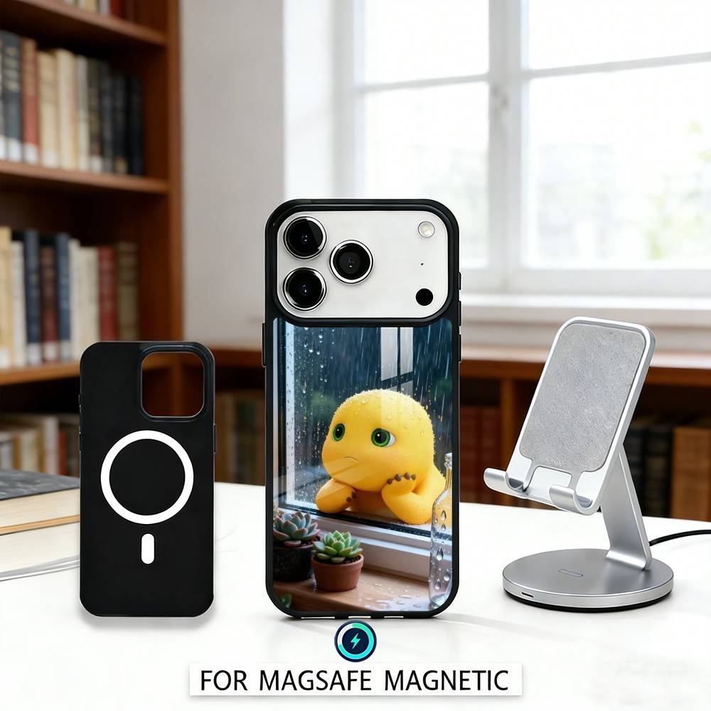 Funny Cute N-Nailong Phone Case Magnetic For iPhone17 16 15 14 13 12 Pro Max For Magsafe Wireless Charging Cover
