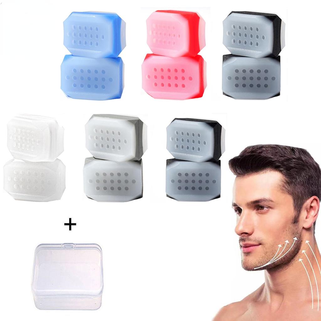 6 Pcs Jaw Exerciser for Men & Women Silicone Tablets Jaw Exerciser Gum Jawline Trainer & Jawline Shaper Jaw Line Exerciser Workout Fitness Equipment