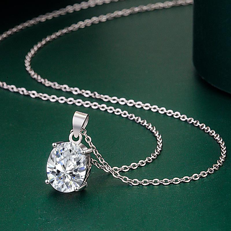 BELLA BOX Овальное ожерелье с подвеской, несколько цветов, модные свадебные украшения для помолвки