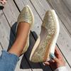 Повседневная женская обувь на платформе большого размера с пайетками, осенняя новинка, женские удобные туфли-клинья с мягкой подошвой
