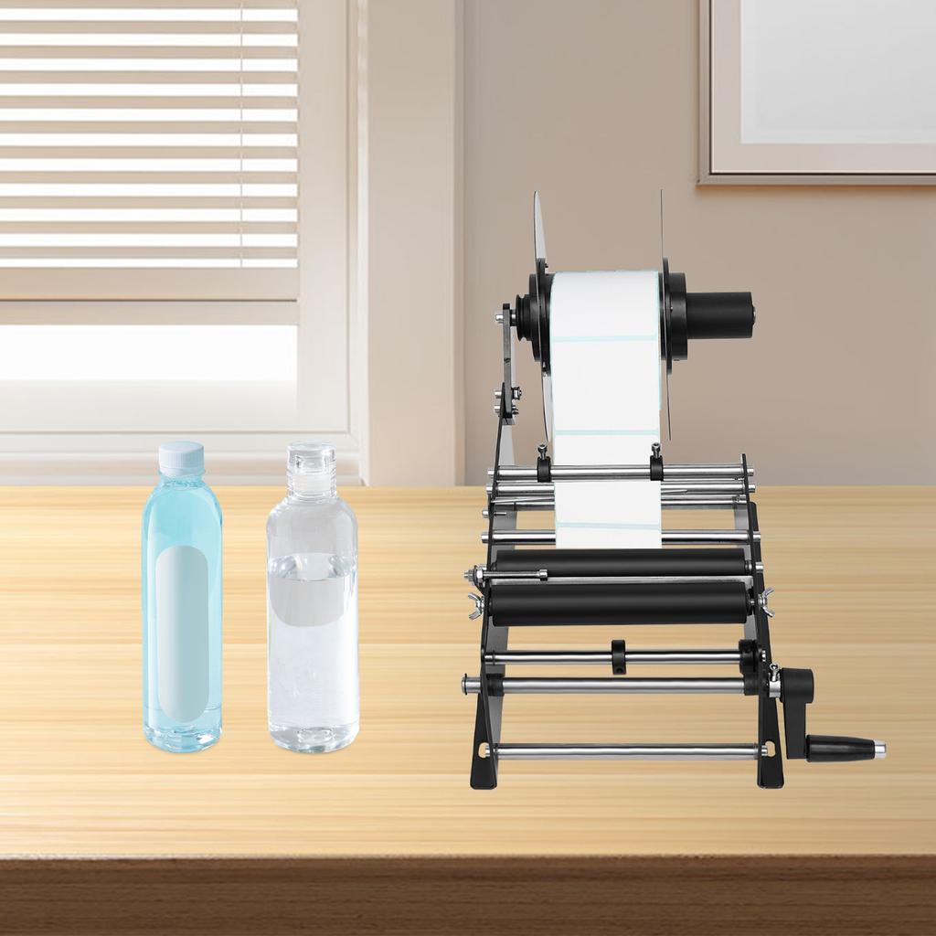 Этикетировочная машина для бутылок 0,79-4,72 дюйма Ручной инструмент для наклеивания этикеток на бутылки Аппликатор этикеток Наклейка для круглых бутылок Самоклеящаяся этикетка