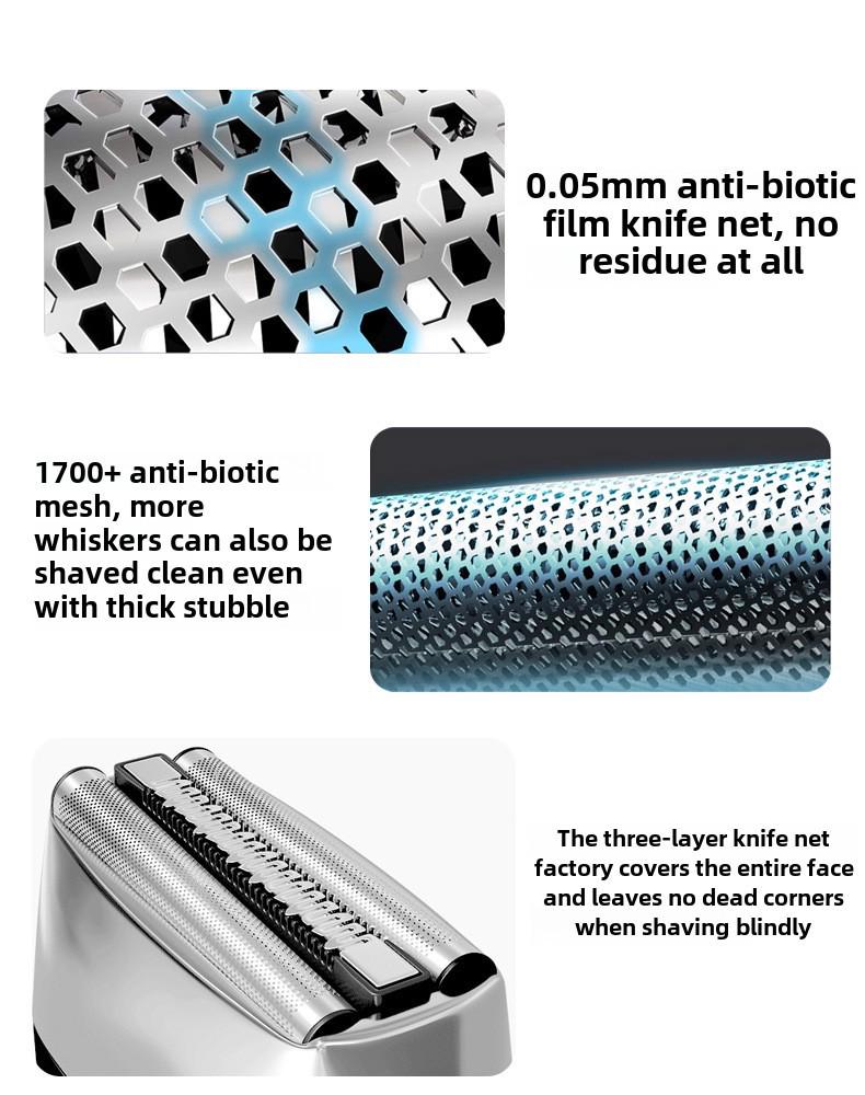 Мужская аккумуляторная моющаяся электробритва с тремя лезвиями