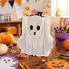 Halloween Ghost Candy Bags Trick or Treat Paper Gift Bag with Handle Kids Party Favors Packaging Storage Handbags Holiday Decor