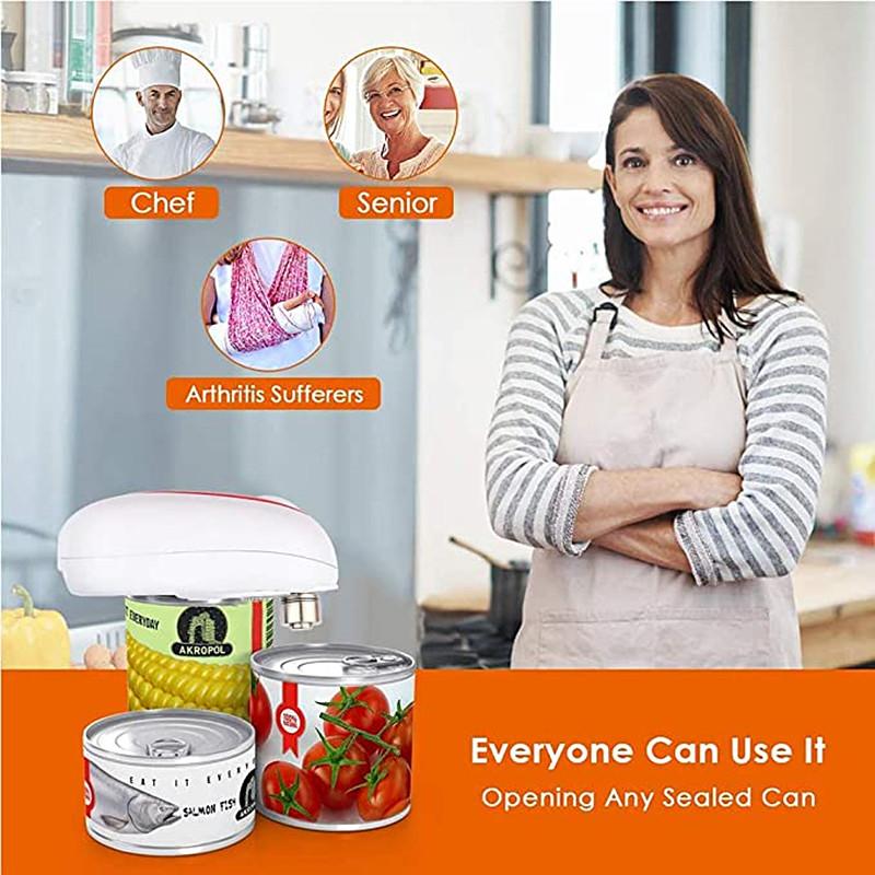 Электрический открывалка для консервных банок Электрический открывалка для банок Полезные гаджеты Легко открыть Автоматическая безопасная открывалка высокой мощности Кухонные гаджеты Инструменты
