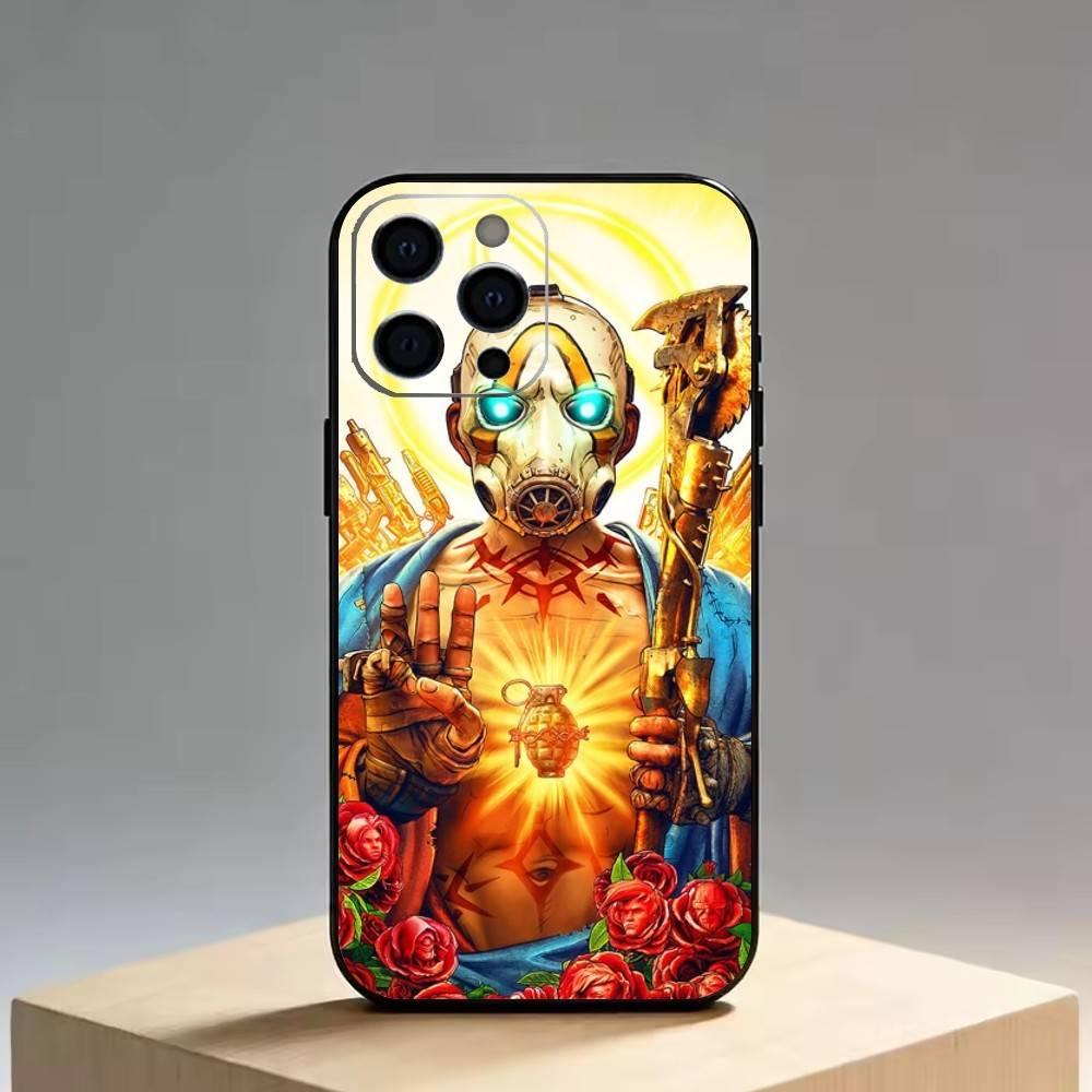 Borderlands Phone Case For iPhone 17,16,15,14,13,12,11 Plus,Pro Max,XS,Soft Silicone Black Cover