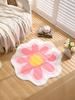 Простой круглый ковер с цветочным рисунком для украшения дома, противоскользящий коврик для гостиной и спальни и маленький коврик для домашних зон