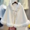 Winter Warm Cloak Faux Fur Formal Party Jacket Shawl for Ladies Elegant Daily Dinner Cape Faux Fur Coat Prom Bolero Female Coats