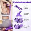 6-Tube Resistance Band Multi Function Tension Rope Fitness Bands 6-Tube Elastic Yoga Pedal Puller For Sports Exercises At Gym