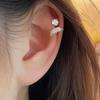 Женские серебряные серьги-крылья Стильные циркониевые серьги-гвоздики для ушной раковины