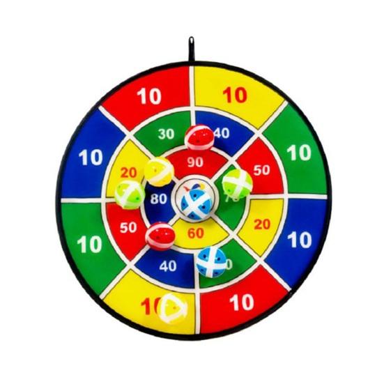 1 Set Gooey Ball Dart Board Sticky Balls Colorful Animal Print Great Stickiness Wall-mounted Kids Decompression Throwing Target Ball