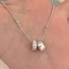Новые S925 Серебряные Маленькие и Изысканные Zircon Бусины Цепочка Круглый Кулон Ожерелья Для Женщин Высокое Качество Любовь Ожерелье Тонкие Ювелирные Изделия