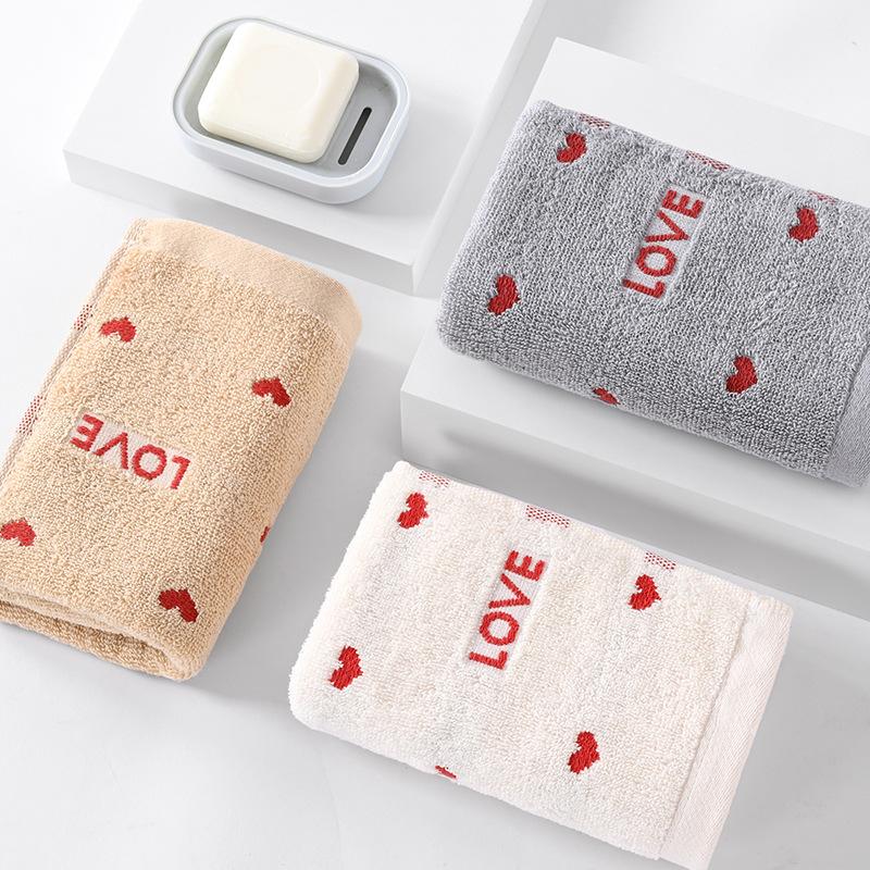 Pure Cotton Towels, Couple Embroidered Household Towels, Wedding Souvenirs, Face Towels with Thickened Long-staple Cotton