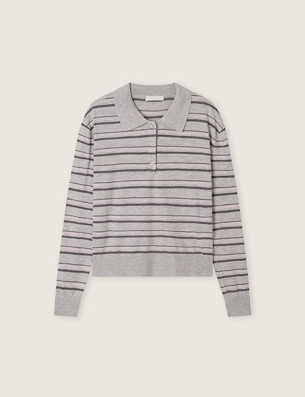 ROEM Striped Collar Sweater_Rmkag12Rt1