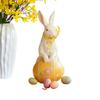 Пасхальные милые фигурки кроликов, фоновое украшение, весенние смоляные фигурки кроликов с пасхальными яйцами, принадлежности для вечеринки для дома, гостиной