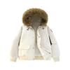 Fur collar velvet jacket, men's cotton coat, men's loose hooded top, men's household