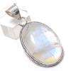 Лунный камень Драгоценный камень 925 Стерлинговое серебро Ювелирное изделие Подвеска 1,85"