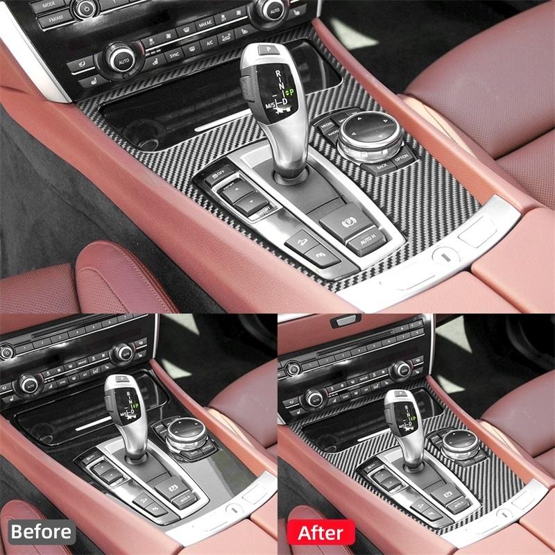 Салон из углеродного волокна для BMW 5 серии GT5 F07 2010-2017 Аксессуары Автомобильная центральная консоль Панель переключения передач Декоративная накладка Наклейки