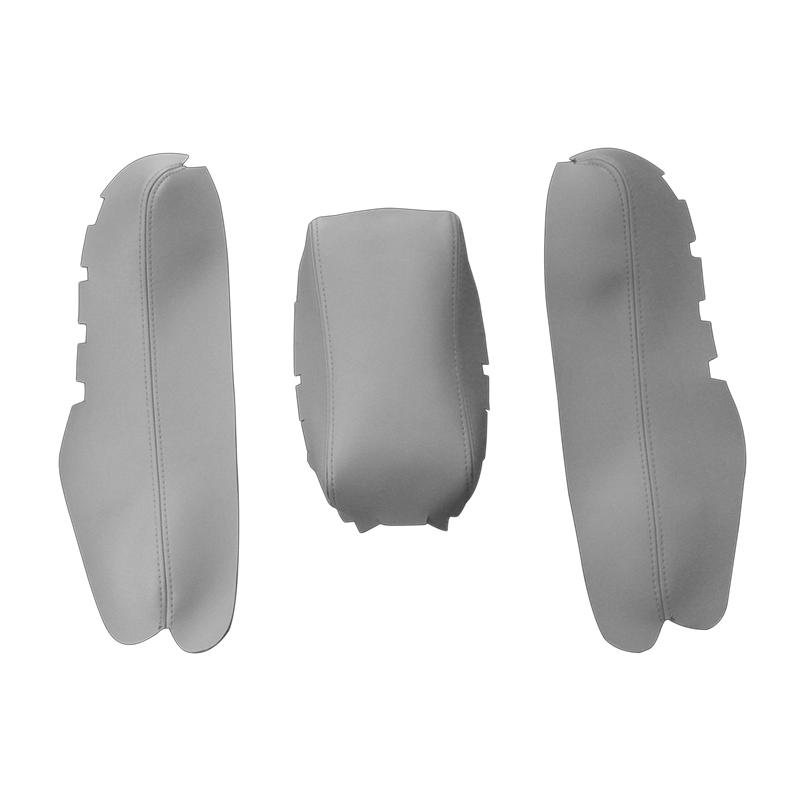 Серый цвет для Honda Civic 10th Gen 2016 2017, внутренняя дверная ручка автомобиля, панель/центральный подлокотник, кожа из микрофибры