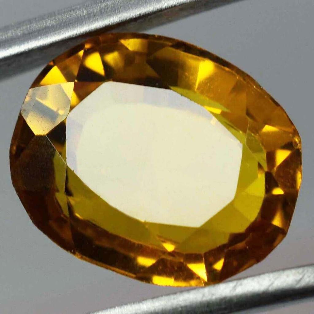 13.60 Ct Natural Unique Yellow Ceylon Sapphire Oval Cut Loose Gemstone