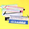 Waterproof Mesh Zipper Pouch Document Storage Stationery Pouch Piano Pencil Cases  Office Home