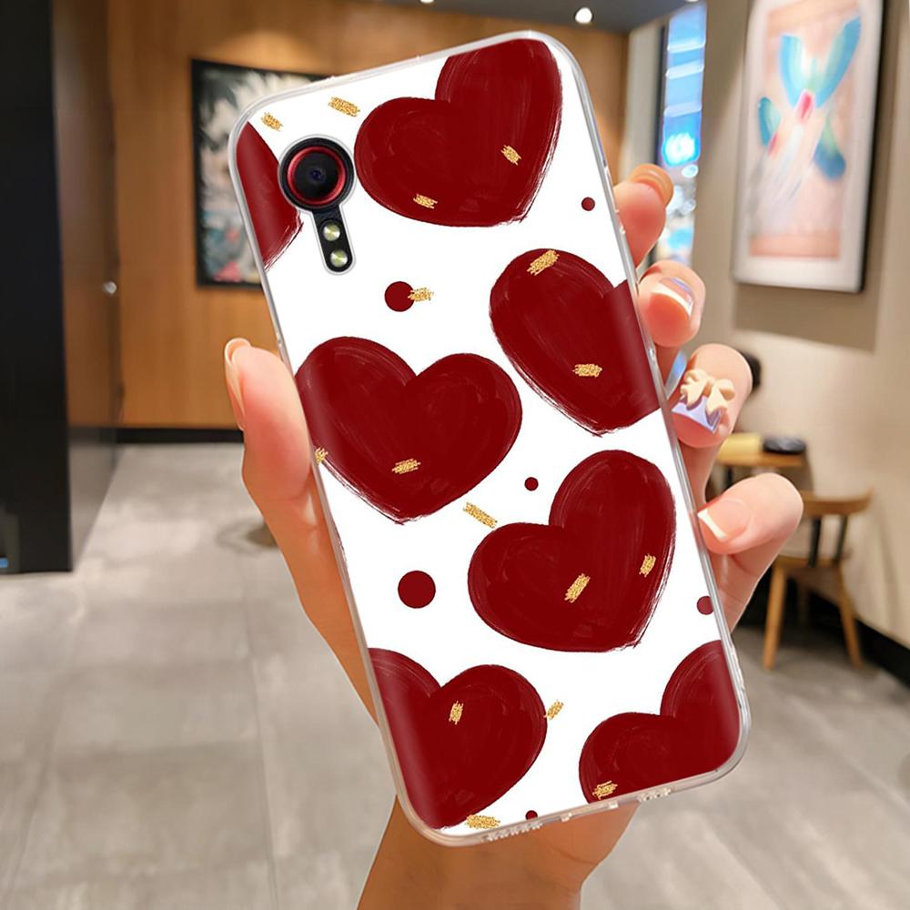 Мягкий силиконовый чехол для телефона Samsung Xcover 5 с мультяшными и цветочными узорами