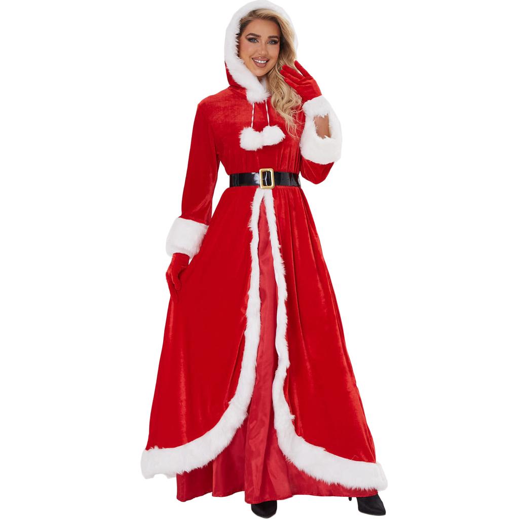 CosplayS-XL новая рождественская одежда, сценическая рождественская одежда, длинное платье, карнавальная одежда Рождественской королевы