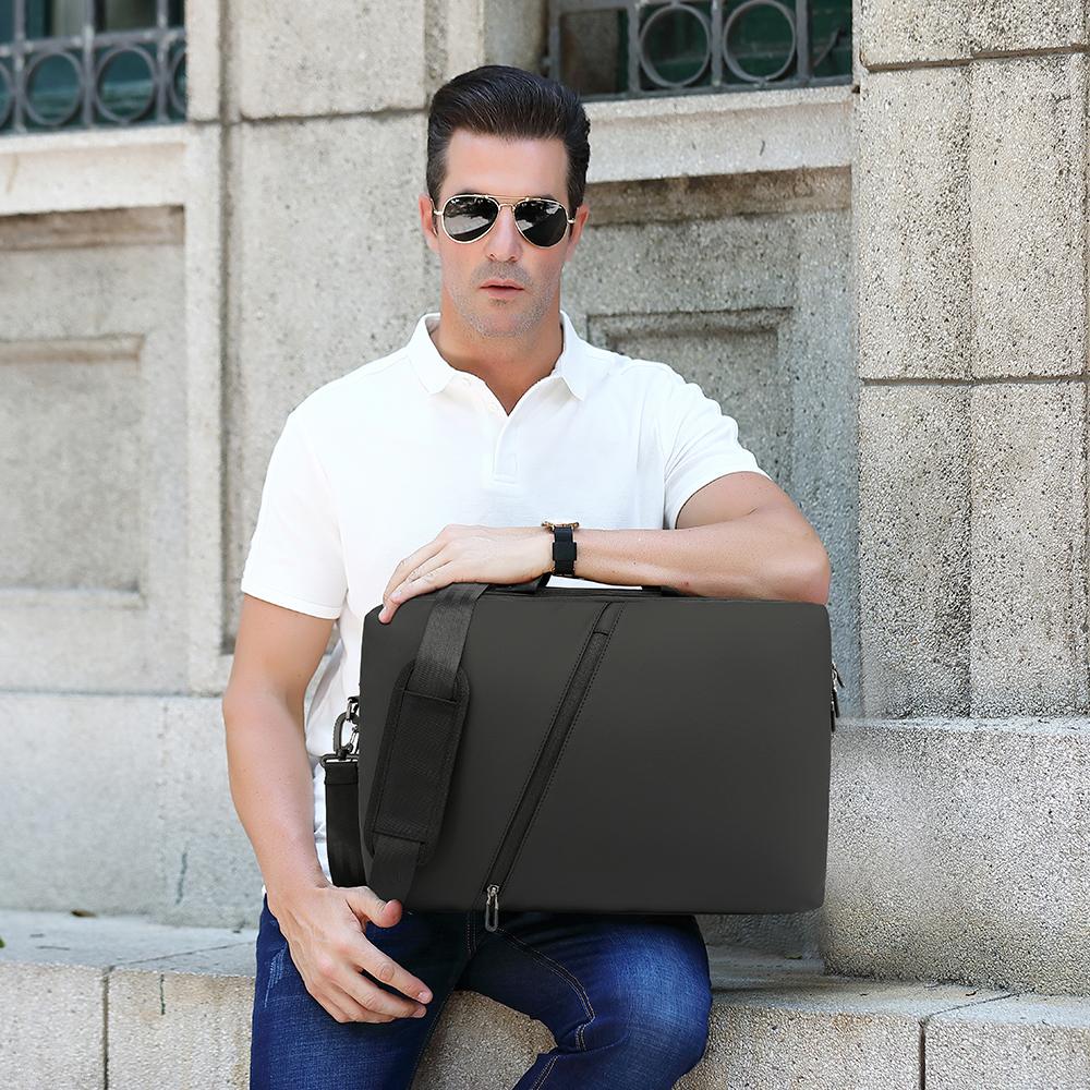 Мужской рюкзак Cool Bell Многофункциональный рюкзак «три в одном», сумка через плечо и сумочка Рюкзак для ноутбука 17,3 дюйма, открытый на 180 °, большой вместительности, черный 10003