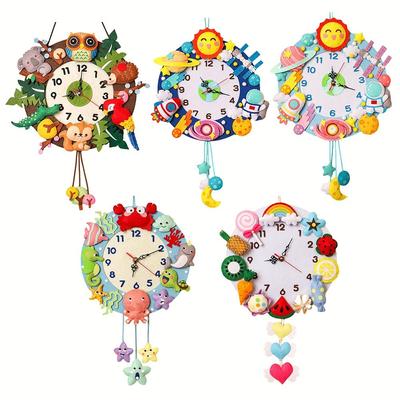 DIY набор часов Felt Kit Clock Wall Clock Sets Handmade DIY Wall Clock Home Decora
