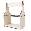 Wooden 6 Holes Beer Red Wine Dispenser Bottle Storage Rack Holder Shelf Storage Organizer for Bar