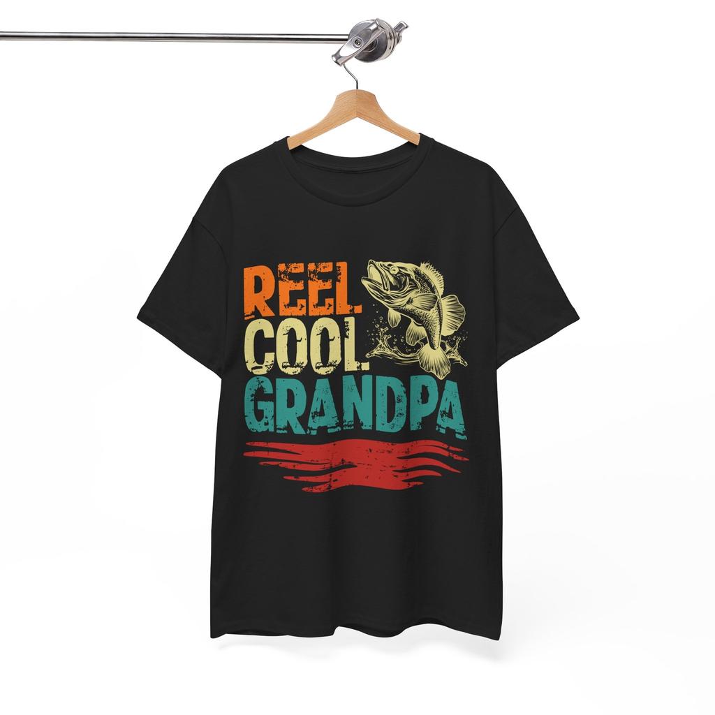 Grandpa Fishing T-shirt, Reel Cool Grandpa Fishing Lovers Grandfather Shirt